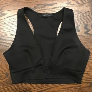 Pinging V neck crop top